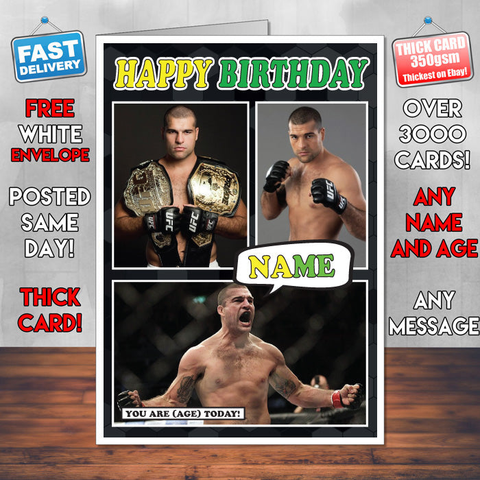 Sho Gun Rua MMA KE Inspired Style Personalised MMA Birthday Card