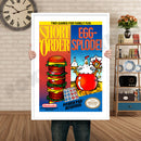 Short Order Eggsplode Retro GAME INSPIRED THEME Nintendo NES Gaming A4 A3 A2 Or A1 Poster Art 507