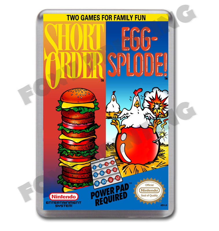 Short Order Eggsplode Retro Nintendo NES Game Inspired Fridge Magnet 5