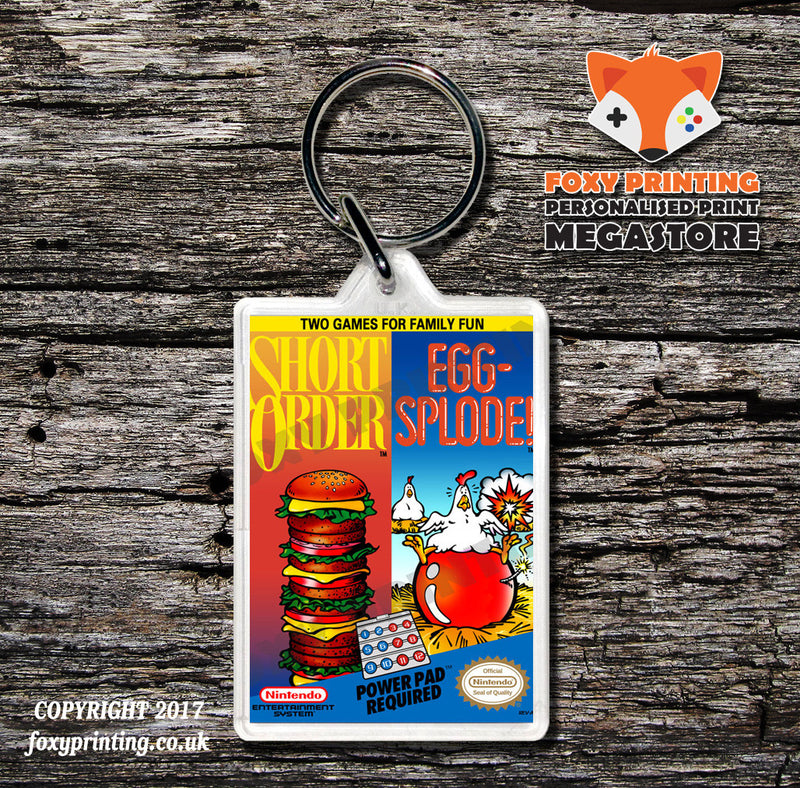 Shooting Range Retro NES Game Cover Art Gaming Keyring