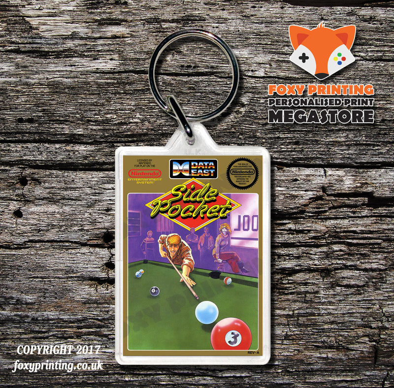 Short Order Eggsplode Retro NES Game Cover Art Gaming Keyring