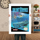 Silent Service Retro GAME INSPIRED THEME Nintendo NES Gaming A4 A3 A2 Or A1 Poster Art 509