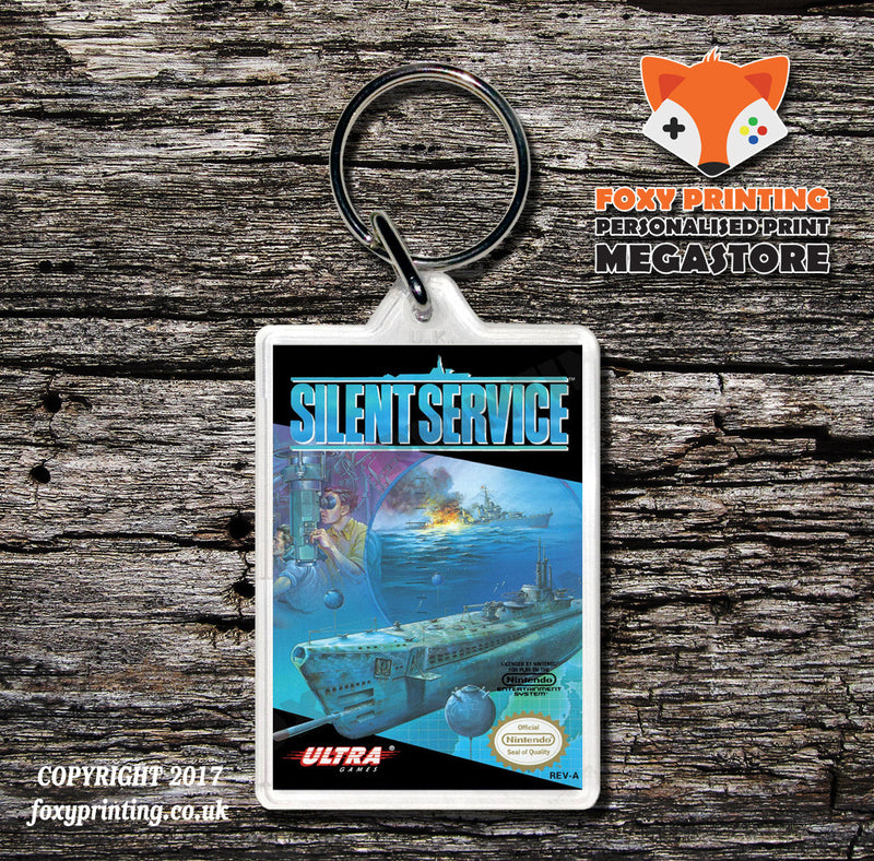 Side Pocket Retro NES Game Cover Art Gaming Keyring
