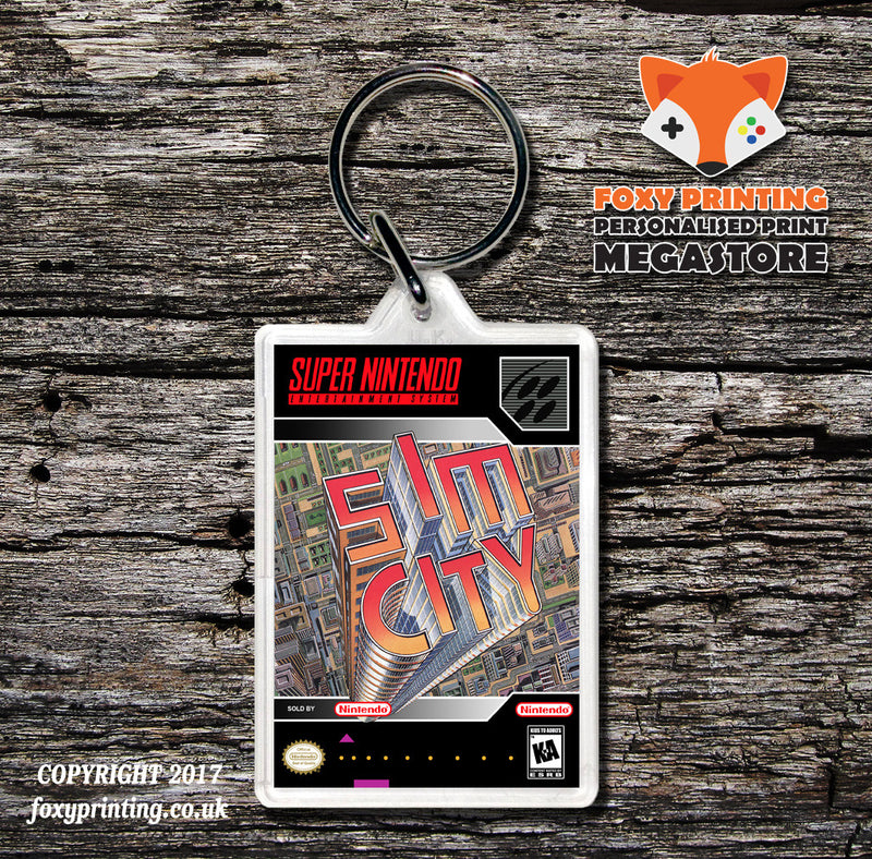 Sim City Game Inspired Retro Gaming Keyring