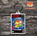 Simpson's Bart Nightmare Game Inspired Retro Gaming Keyring