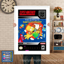 Simpson's Bart Nightmare Super Nintendo GAME INSPIRED THEME Retro Gaming Poster A4 A3 A2 Or A1