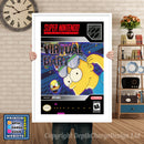 Simpsons Virtual Bart Super Nintendo GAME INSPIRED THEME Retro Gaming Poster A4 A3 A2 Or A1