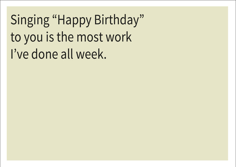 Singing Happy Birthday INSPIRED Adult Personalised Birthday Card Birthday Card