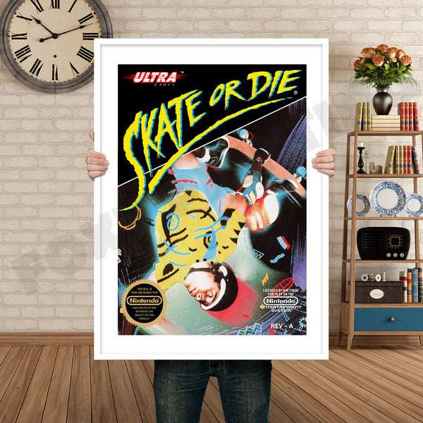 Skate or Die Retro Game Inspired Theme Nintendo NES Gaming
