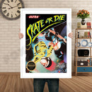 Skate Or Die Retro GAME INSPIRED THEME Nintendo NES Gaming A4 A3 A2 Or A1 Poster Art 515