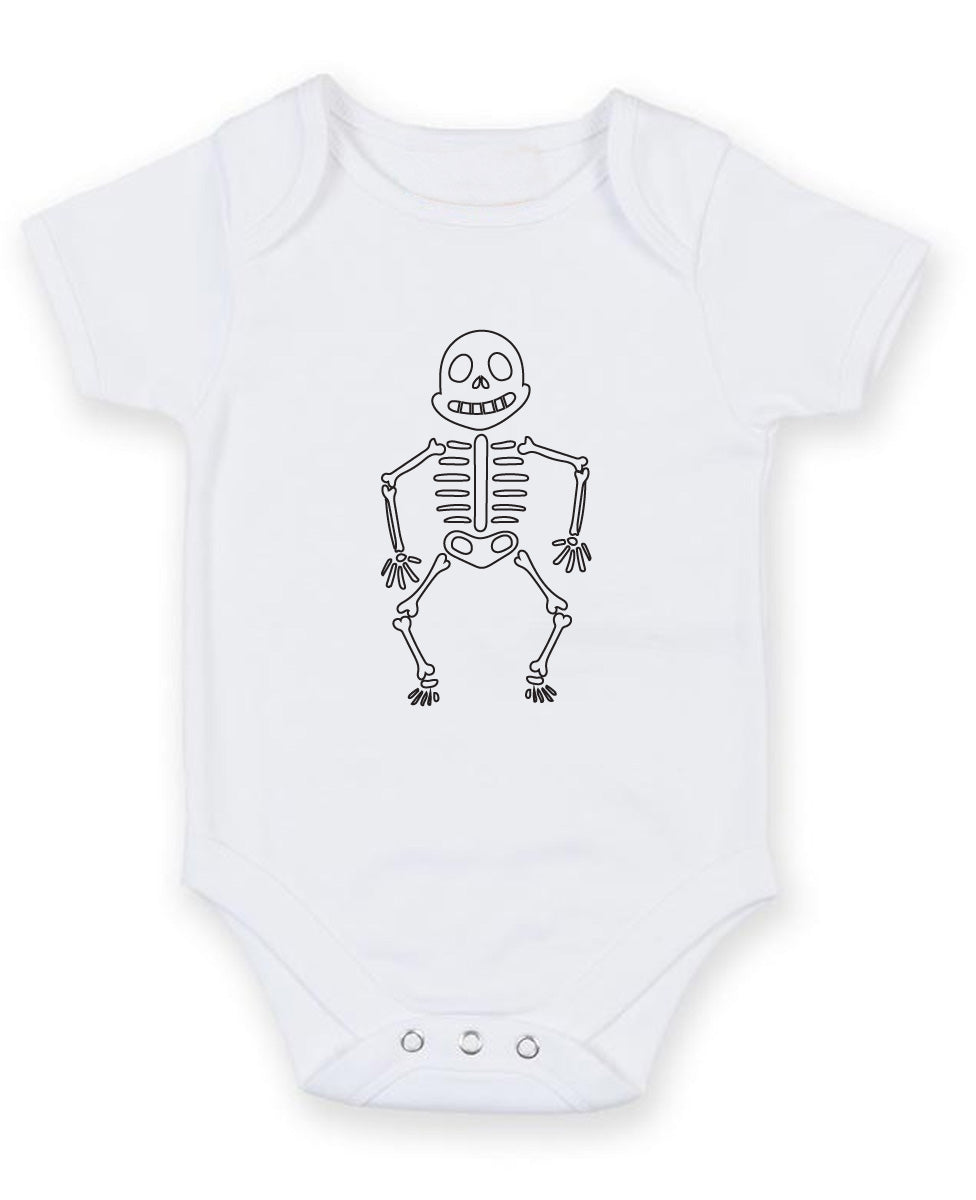 Skeleton Printed Baby Grow Bodysuit Boy Girl Unisex Gift