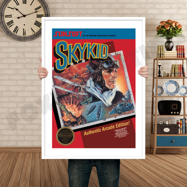 Sky Kid Retro Game Inspired Theme Nintendo NES Gaming