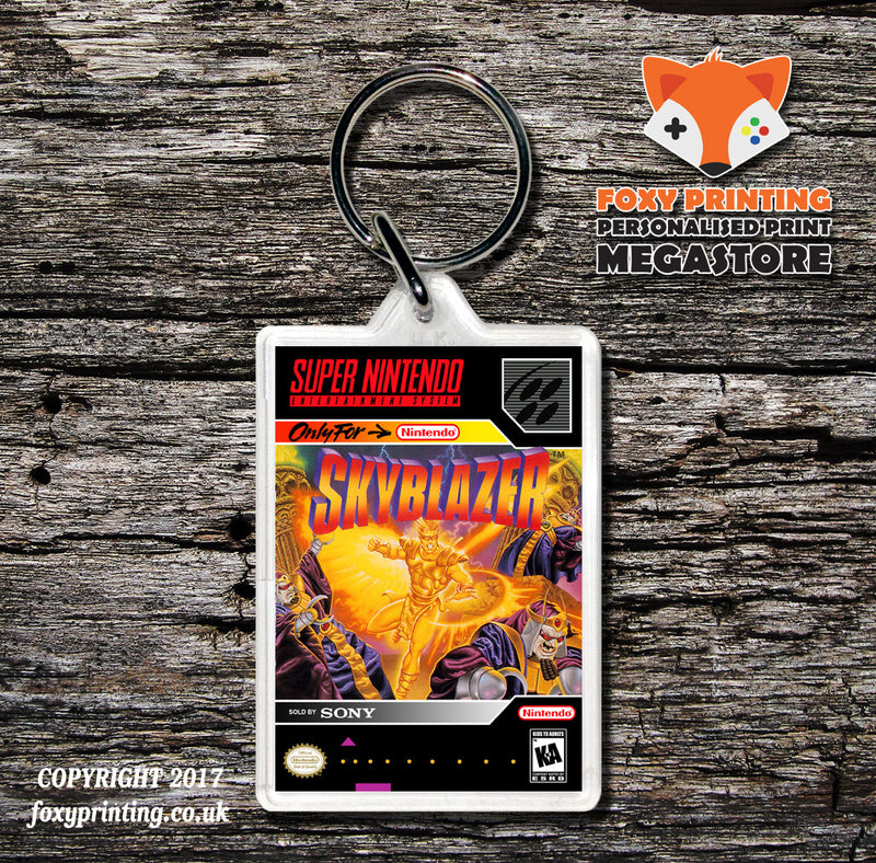 Skyblazer Game Inspired Retro Gaming Keyring