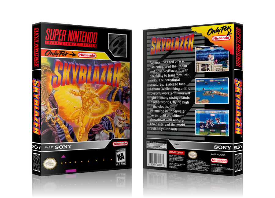 Skyblazer Replacement Nintendo SNES Game Case Or Cover – SNES Replacement Game case product image 1