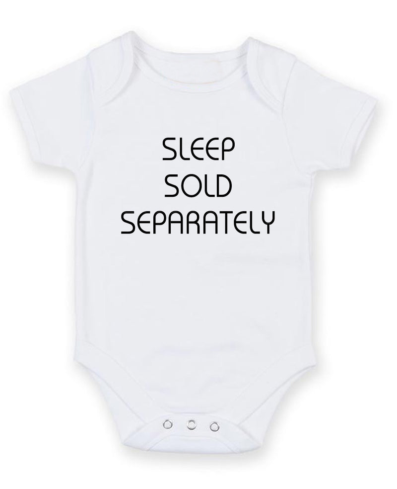 Sleep Sold Separately Personalised Baby Boy Girl Unisex Short Sleeve Bodysuit