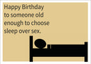 Sleep Over Sex INSPIRED Adult Personalised Birthday Card Birthday Card