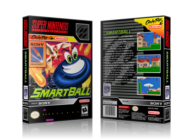 Smartball Replacement Nintendo SNES Game Case Or Cover