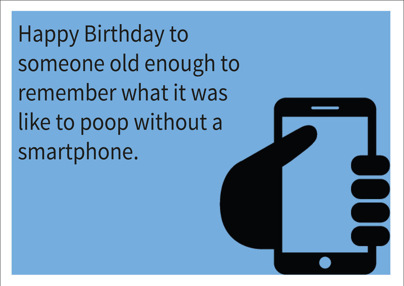 Smartphone INSPIRED Adult Personalised Birthday Card Birthday Card