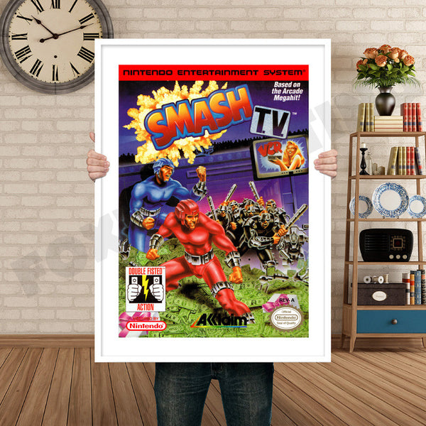 Smash TV Retro Game Inspired Theme Nintendo NES Gaming