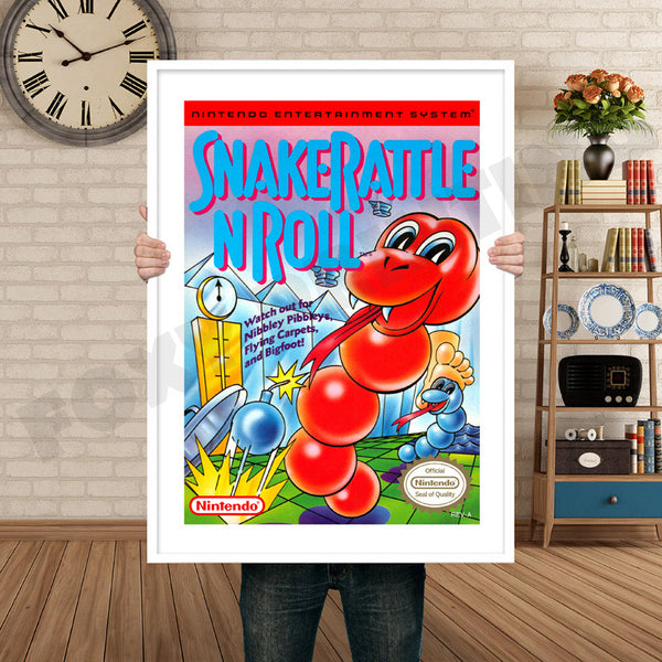 Snake Rattle N Roll Retro Game Inspired Theme Nintendo NES Gaming