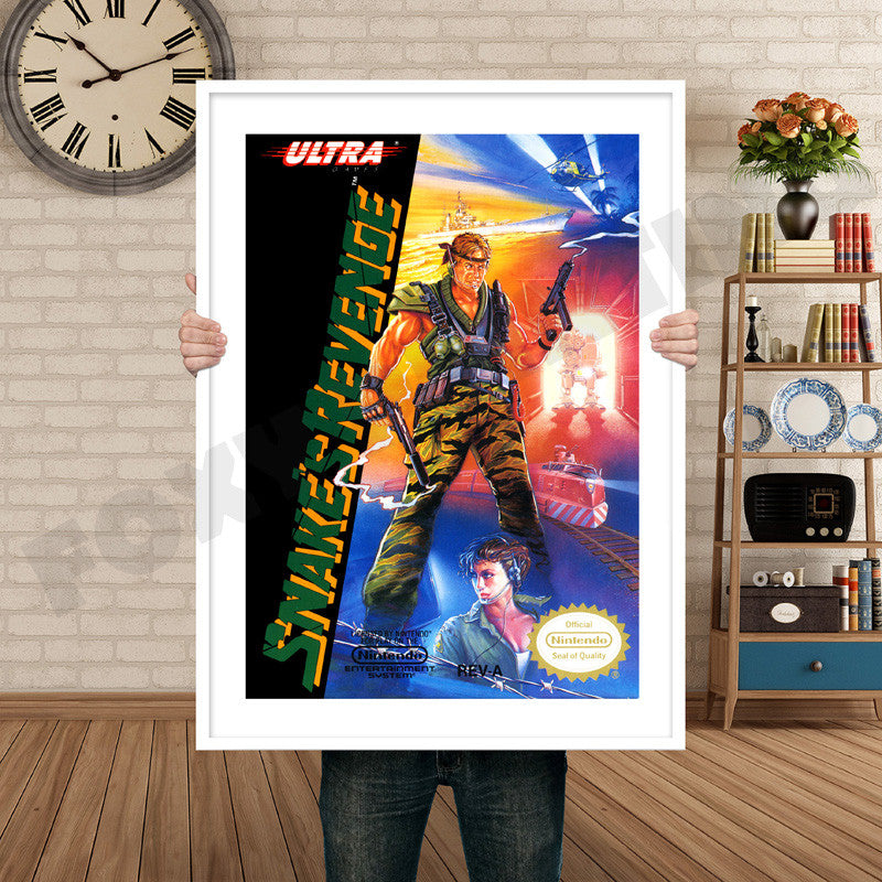 Snakes Revenge Retro GAME INSPIRED THEME Nintendo NES Gaming A4 A3 A2 Or A1 Poster Art 523