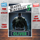Personalised Sniper Ghost Warrior 1 Inspired Style Game Kids Inspired Birthday Card (SA)