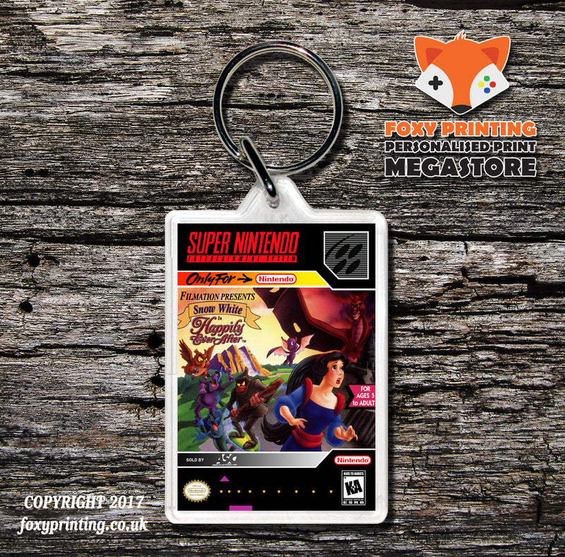 Snow White Happily Ever After Game Inspired Retro Gaming Keyring