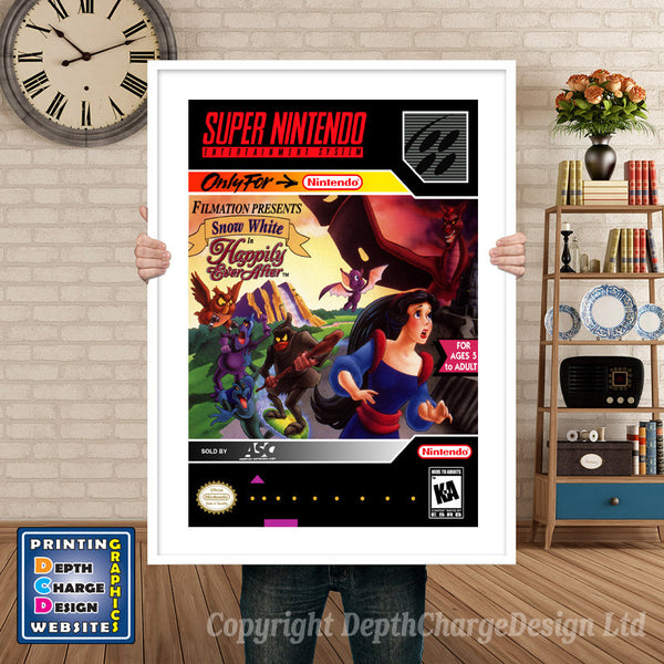 Snow White Happily Ever After Super Nintendo Game Inspired Theme Retro Gaming