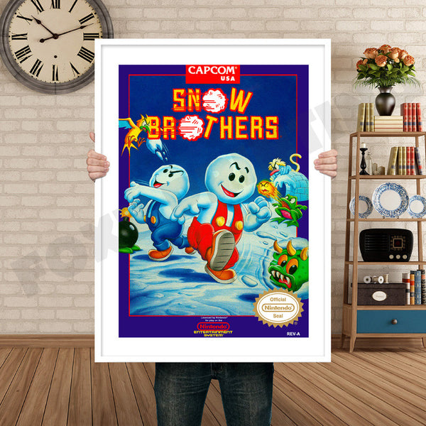 Snow Brothers Retro Game Inspired Theme Nintendo NES Gaming
