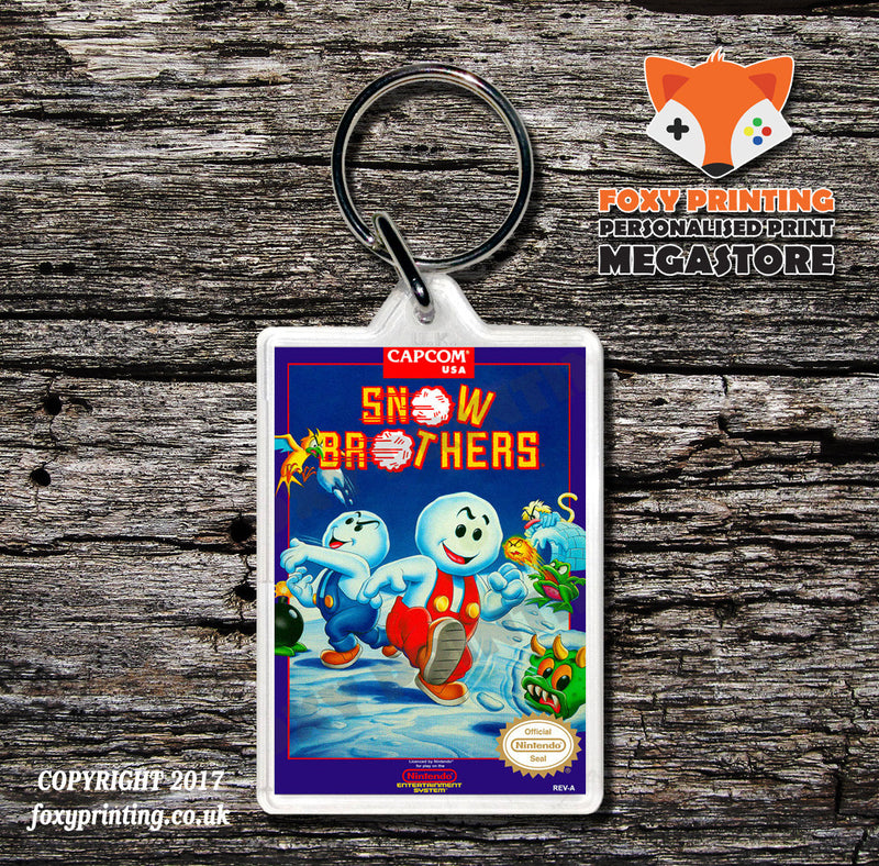 Snoopy Retro NES Game Cover Art Gaming Keyring