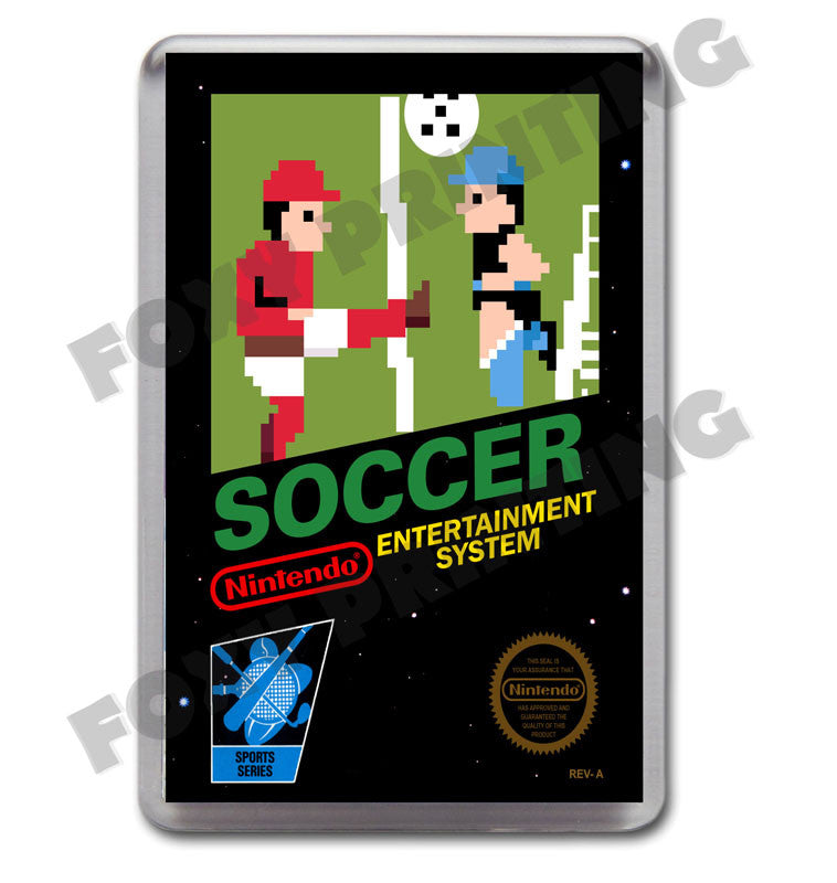 Soccer Retro Nintendo NES Game Inspired Fridge Magnet 526