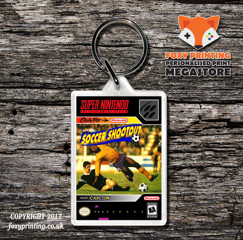 Soccer Shootout Game Inspired Retro Gaming Keyring