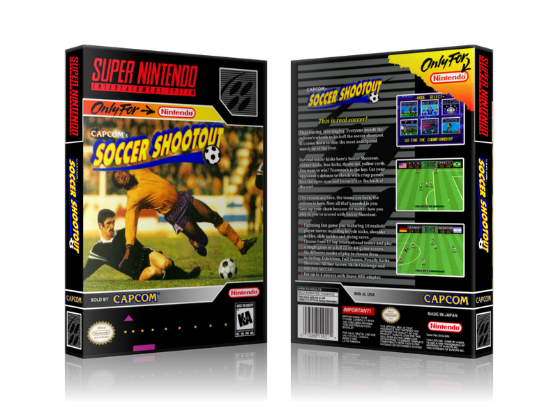 Soccer Shootout Replacement Nintendo SNES Game Case Or Cover