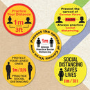 Social Distancing Stickers Set D Social Distancing Floor Stickers