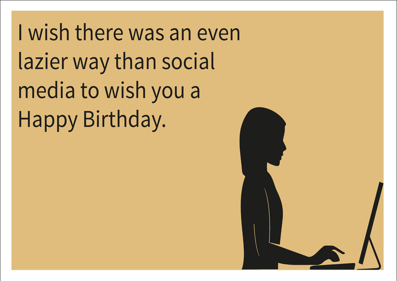 Social Media INSPIRED Adult Personalised Birthday Card Birthday Card