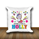 Unicorn 108 Personalised Soft White Cushion including cushion insert