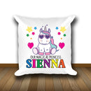 Unicorn 111 Personalised Soft White Cushion including cushion insert
