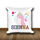 Unicorn 112 Personalised Soft White Cushion including cushion insert