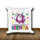 Unicorn 113 Personalised Soft White Cushion including cushion insert