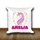 Unicorn 118 Personalised Soft White Cushion including cushion insert