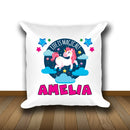 Unicorn 120 Personalised Soft White Cushion including cushion insert