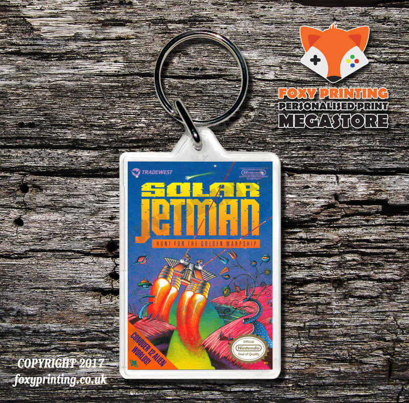 Soccer Retro NES Game Cover Art Gaming Keyring