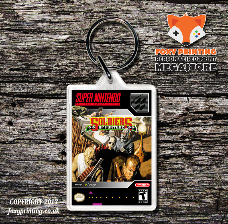 Soldiers Of Fortune Game Inspired Retro Gaming Keyring