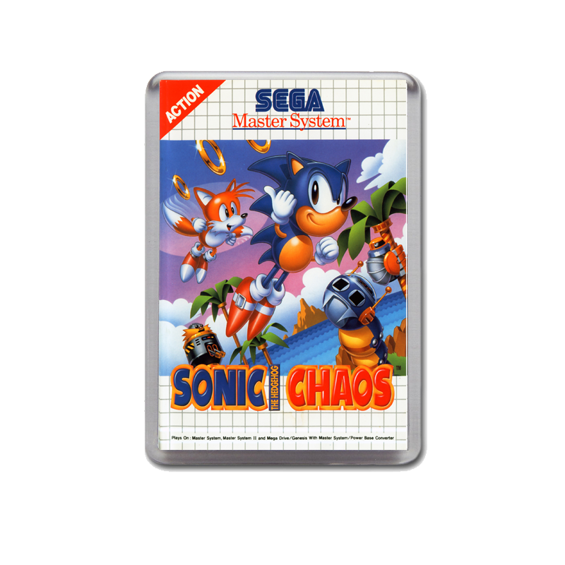 Sonic The Hedgehog Chaos Sega Master System Game Inspired Fridge Magnet