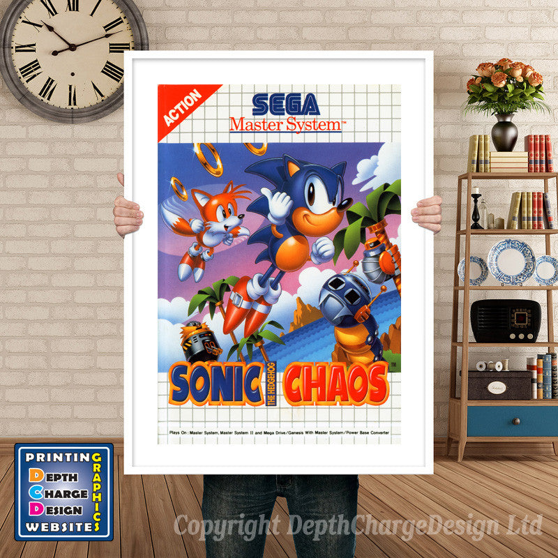 Sonic The Hedgehog Chaos Inspired Retro Gaming Poster A4 A3 A2 Or A1