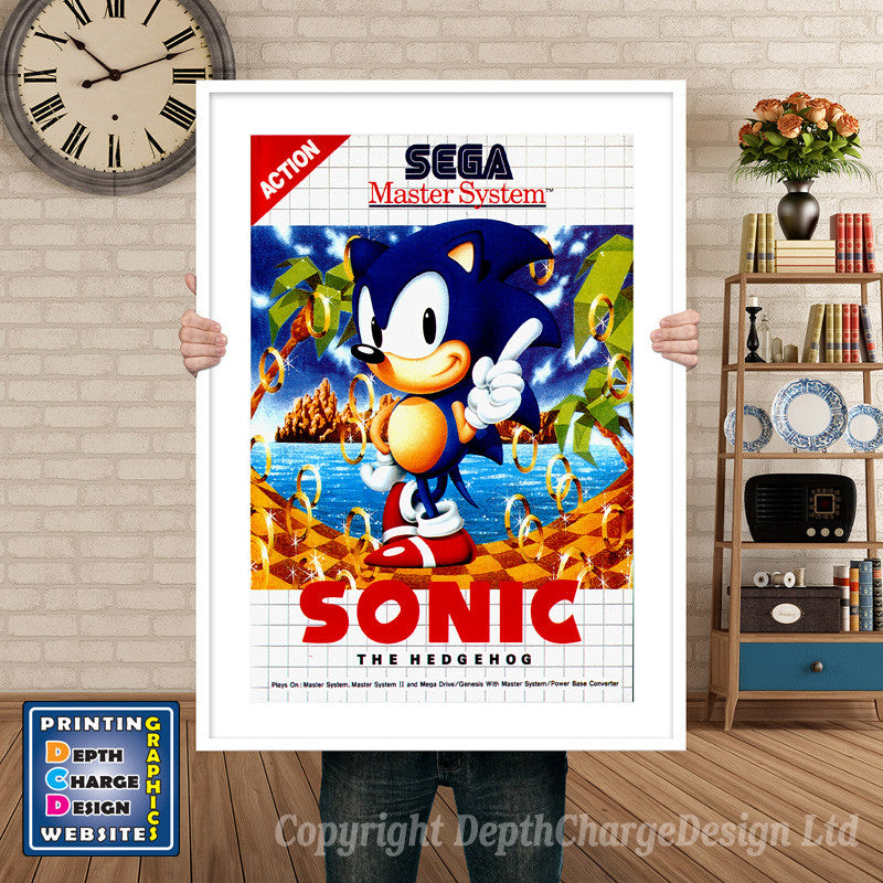 Sonic The Hedgehog (2) Inspired Retro Gaming Poster A4 A3 A2 Or A1 – Sonic The Hedgehog Inspired Retro Gaming Poster