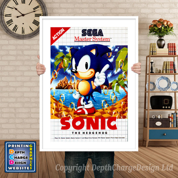 Sonic The Hedgehog Inspired Retro Gaming Poster
