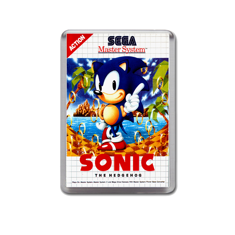 Sonic The Hedgehog (2) Sega Master System Game Inspired Fridge Magnet