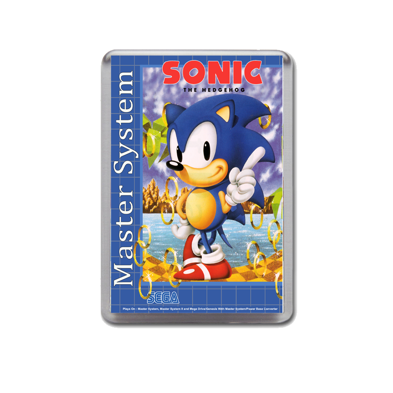 Sonic The Hedgehog Sega Master System Game Inspired Fridge Magnet