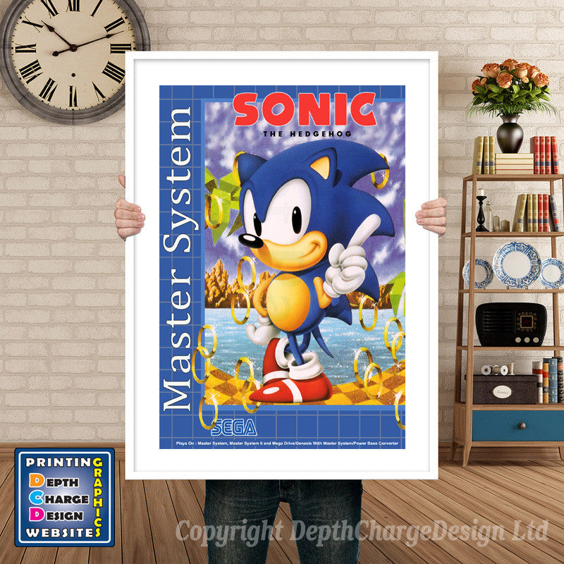 Sonic The Hedgehog Inspired Retro Gaming Poster A4 A3 A2 Or A1